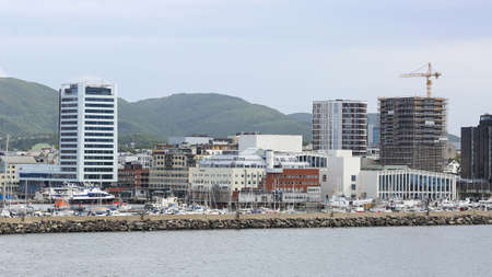 Bodoe, Norway 07/19/2020 panorama of the Norwegian town Bodoeのeditorial素材