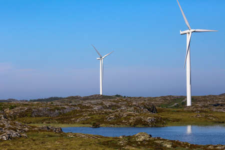 Wind generators in the Smoela wind park, Norway