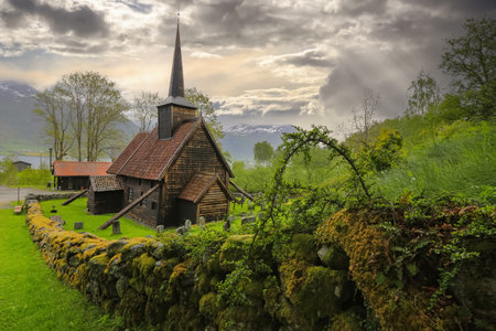Roedven Stave Church (Norwegian: RÃ¸dven stavkyrkje) is a former parish church   of the Church of Norway in Rauma Municipality in MÃ¸re og Romsdal county, Norway.の写真素材