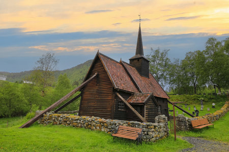 Roedven Stave Church (Norwegian: RÃ¸dven stavkyrkje) is a former parish church   of the Church of Norway in Rauma Municipality in MÃ¸re og Romsdal county, Norway.の写真素材