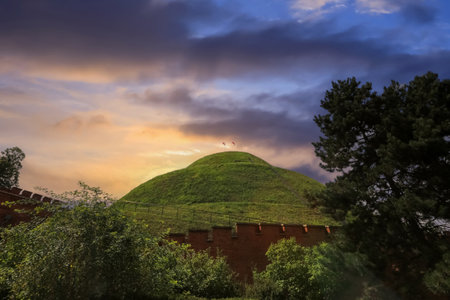 Kosciuszko Mound is an artificial mound in Krakow, Poland.の写真素材