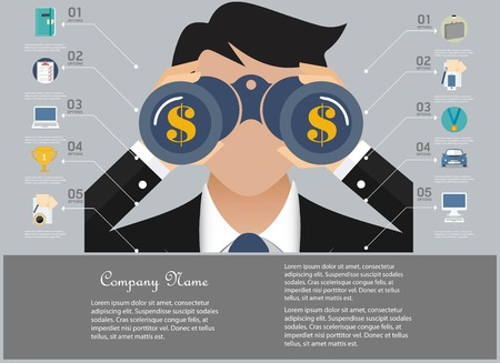 Business infographic elementsのイラスト素材