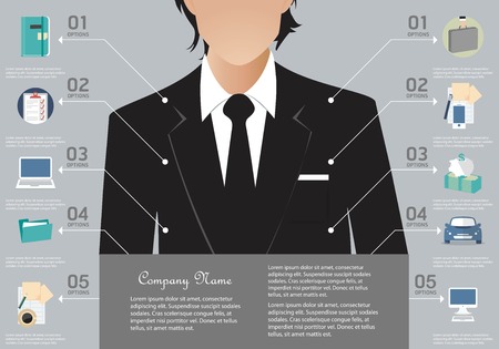 Business infographic elementsのイラスト素材