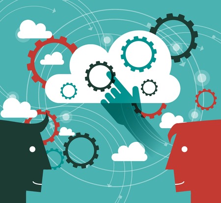 Cloud computing conceptのイラスト素材