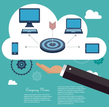 Cloud computing conceptのイラスト素材