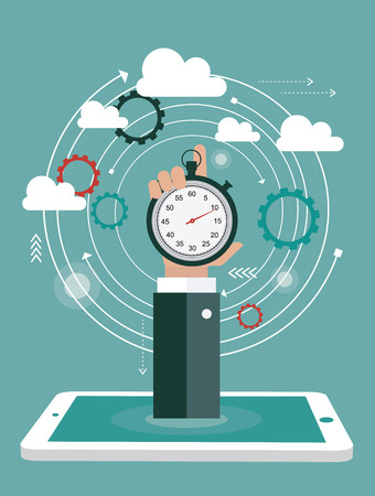 Time is money conceptのイラスト素材