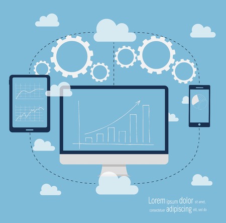 Cloud computing conceptのイラスト素材