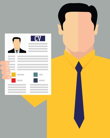 Job recruitment concept with business cv resumeのイラスト素材
