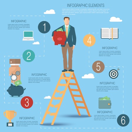 Infographic template, money conceptのイラスト素材