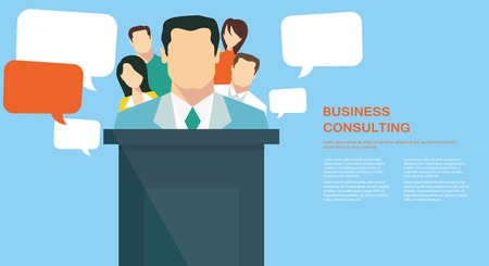 Business team presentation concept team work success conceptのイラスト素材