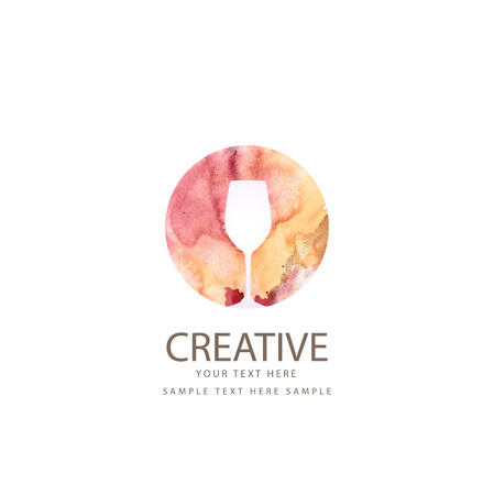 Creative wine glass designのイラスト素材