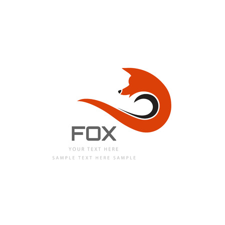 Flat fox designのイラスト素材