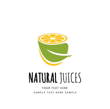 Natural juice icon designのイラスト素材