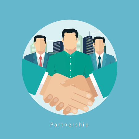 Successful business partnership conceptのイラスト素材
