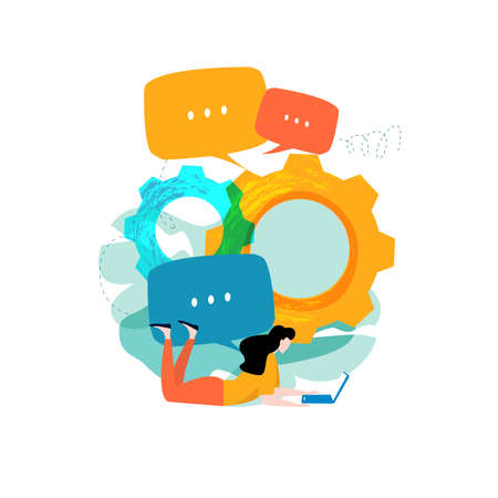 SEO analytics, keyword research, market research, SEO optimization for website and mobile website vector illustration. Design for mobile and web graphicsのイラスト素材