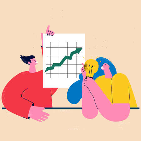 Business growth concept, arrow showing progress, business monitoring and evaluation, analyzing,...