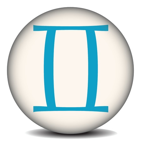 Button with the zodiacal sign Geminiのイラスト素材