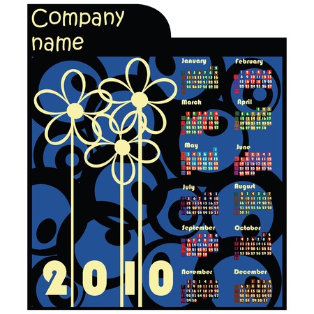 Promotional calendar for 2010 with place for company nameのイラスト素材