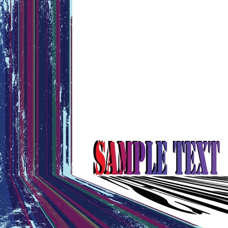 Abstract sample text card with grunge stripesのイラスト素材
