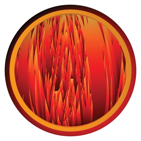 Conceptual web button with flames backgroundのイラスト素材