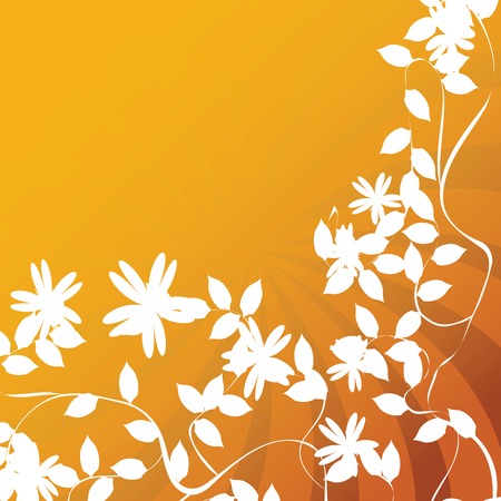 Flower and leaf printsのイラスト素材