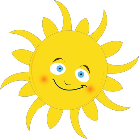 Friendly Smiling Sunのイラスト素材