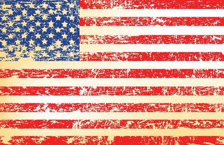 Grunge US flagのイラスト素材