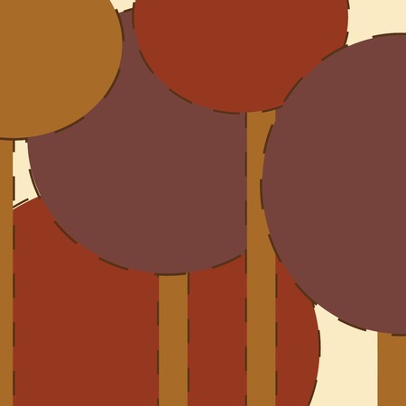 Card design with stylized forestのイラスト素材