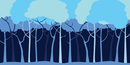 Forest background in the nightのイラスト素材