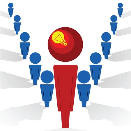 Idea man, clip-art concept のイラスト素材