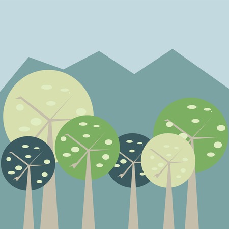 Pastel forestのイラスト素材