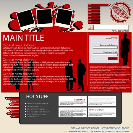 Digital magazine, website layoutのイラスト素材