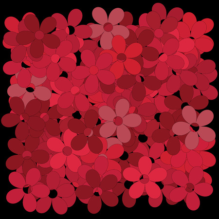 Seamless background with flowers  over black backgroundのイラスト素材