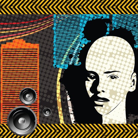 Brochure design for a grunge clubのイラスト素材