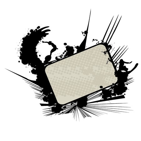 Surfing text card, design elementのイラスト素材