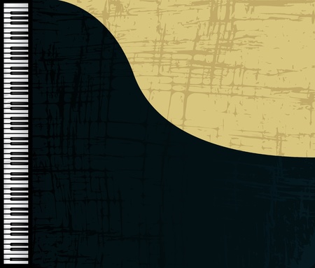 Grunge grand piano profile, graphic illustrationのイラスト素材