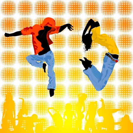 Abstract dance background, graphic artのイラスト素材
