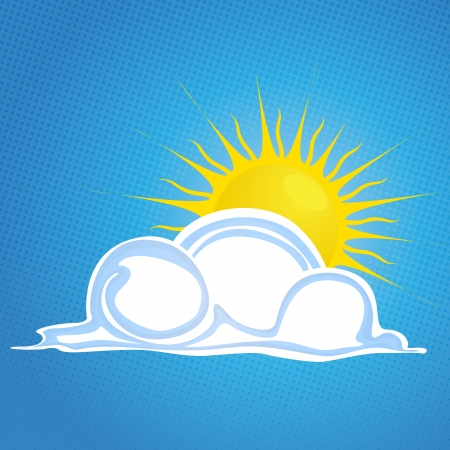 Weather forecast background with a partly rain dayのイラスト素材