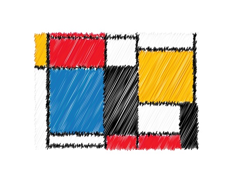 Decorative wed icon suggesting a painting  Isolated objecs over white background のイラスト素材