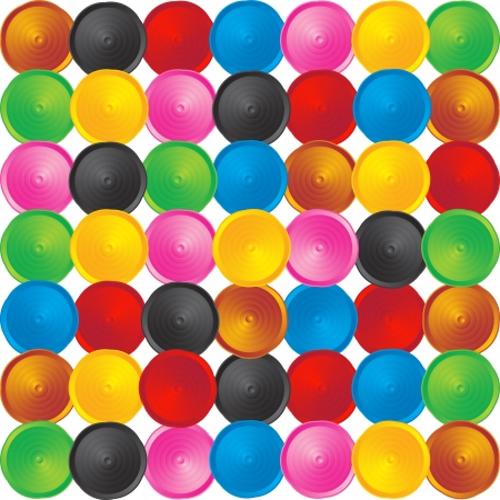 Seamless pattern with decorative color circles, graphic artのイラスト素材