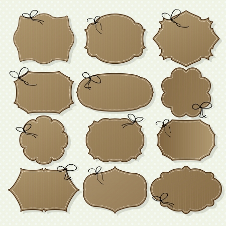 Collection of vintage labels cardbox paperのイラスト素材