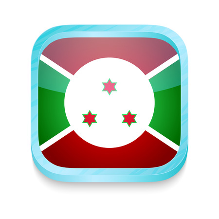 Smart phone button with Bururundi flagのイラスト素材