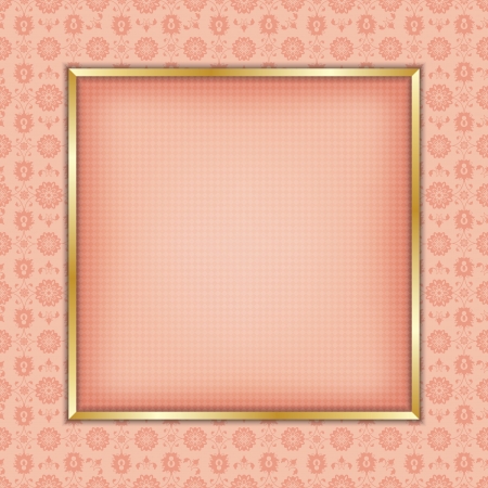 Decorative gold  frame for text or photographyのイラスト素材
