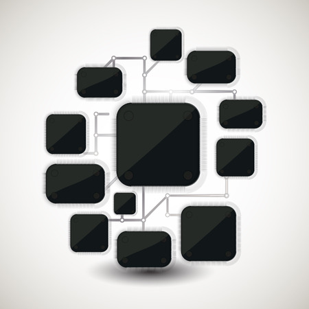 Microchip network info graphic, backgroundのイラスト素材