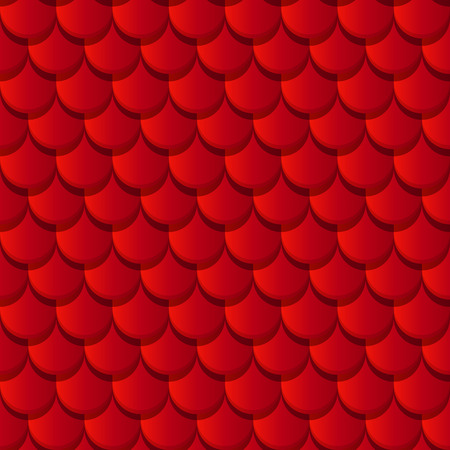 Red clay roof tiles seamless patternのイラスト素材