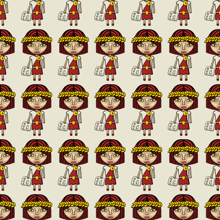 Seamless pattern design with politician holding law tabletのイラスト素材