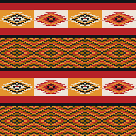Seamless texture design with apache motif and colors.のイラスト素材
