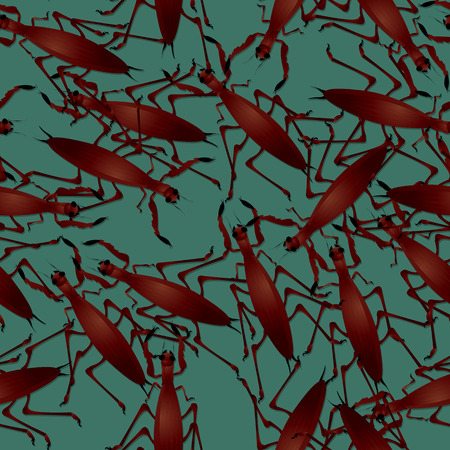 Seamless pattern design with bugsのイラスト素材