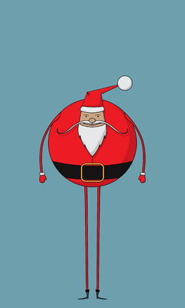 Fat and jovial Santa characterのイラスト素材