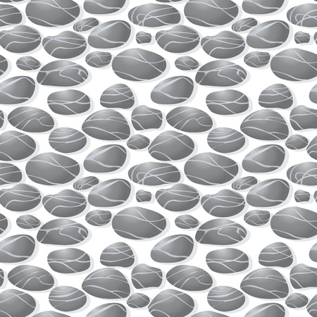 Seamless stones pattern over white backgroundのイラスト素材